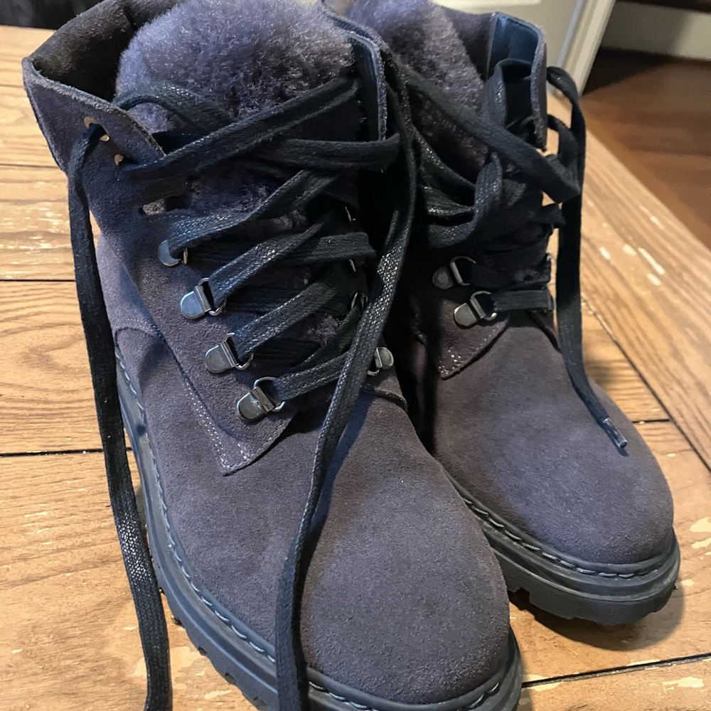 M. Gemi Dark Blue Suede Boots